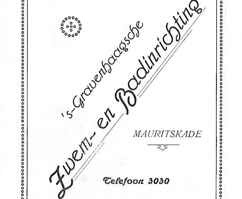 Diploma – ‘s-Gravenhaagsche Zwem- en Badinrichting “Mauritskade” (1922)