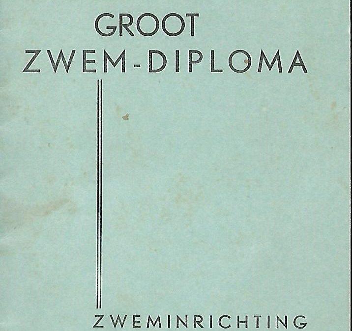 Diploma – Groot Zwem-Diploma Zweminrichting Ter Worm Heerlen (1936)